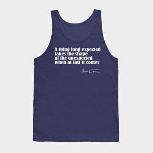 Mark Twain Quote on Expectations Tank Top